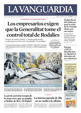 Cover of La Vanguardia