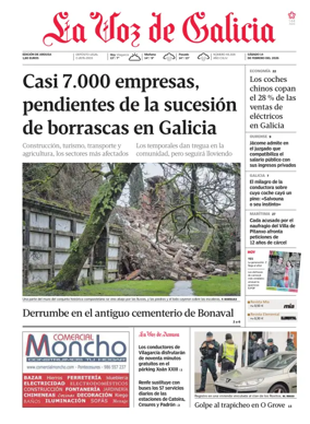 Cover of La Voz de Galicia (Arousa)