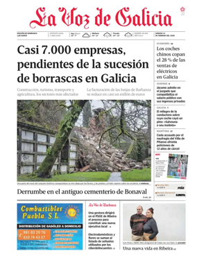 Cover of La Voz de Galicia (Barbanza)