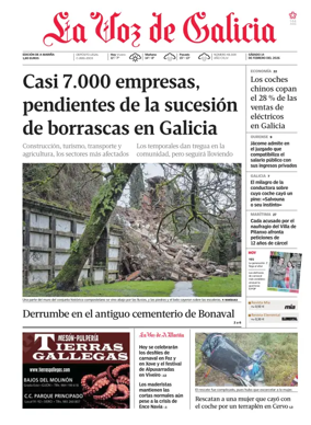 Cover of La Voz de Galicia (Viveiro)