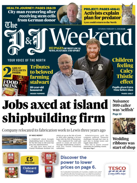 Cover of The Press and Journal (Inverness Highlands and Islands)