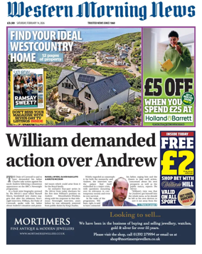 Cover of Western Morning News (Saturday)