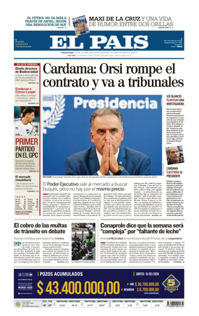 Cover of El Pais (Uruguay)