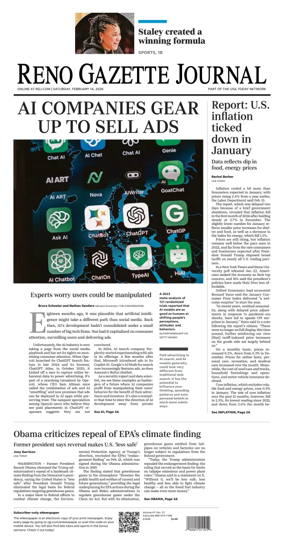 Cover of Reno Gazette Journal