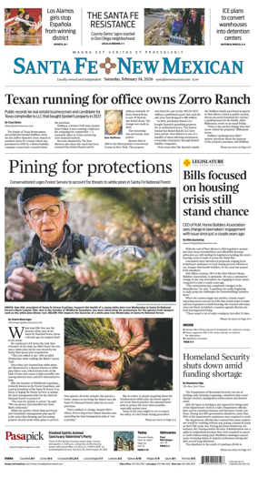 Cover of Santa Fe New Mexican