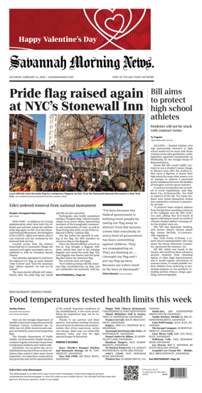 Cover of Savannah Morning News