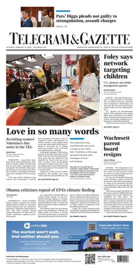 Cover of Telegram & Gazette