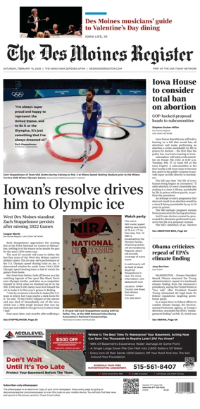 Cover of The Des Moines Register