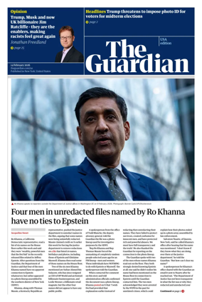 Cover of The Guardian (USA)