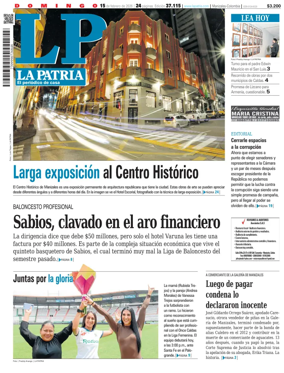 Cover of La Patria (Colombia)