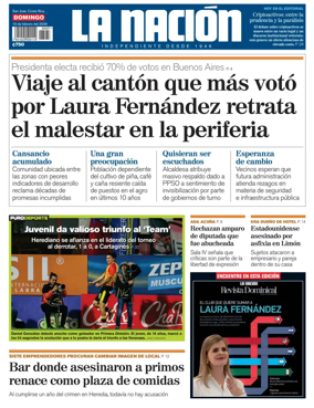 Cover of La Nacion (Costa Rica)