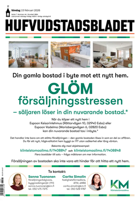 Cover of Hufvudstadsbladet