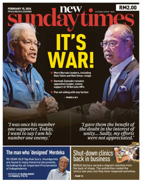 Cover of New Straits Times