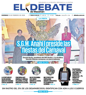 Cover of El Debate de Mazatlan