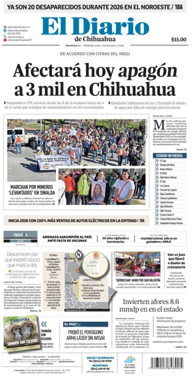 Cover of El Diario de Chihuahua