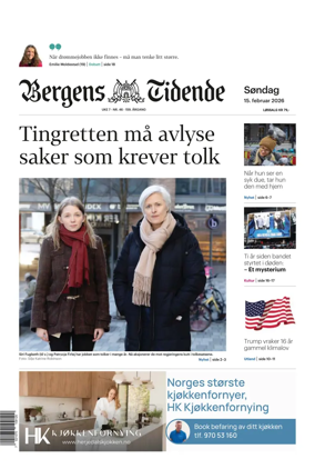 Cover of Bergens Tidende