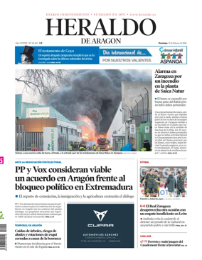 Cover of Heraldo de Aragon