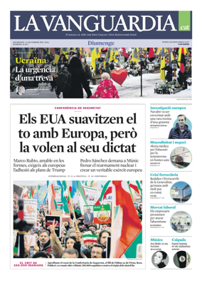 Cover of La Vanguardia (Catala)
