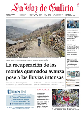 Cover of La Voz de Galicia (A Coruna)