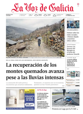 Cover of La Voz de Galicia (Lugo)