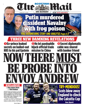 Cover of The Scottish Mail on Sunday