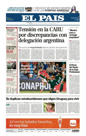 Cover of El Pais (Uruguay)