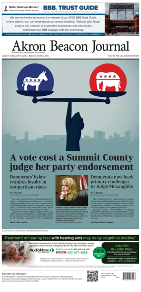 Cover of Akron Beacon Journal