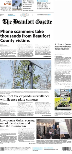 Cover of Beaufort Gazette (Sunday)