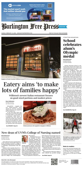 Cover of Burlington Free Press