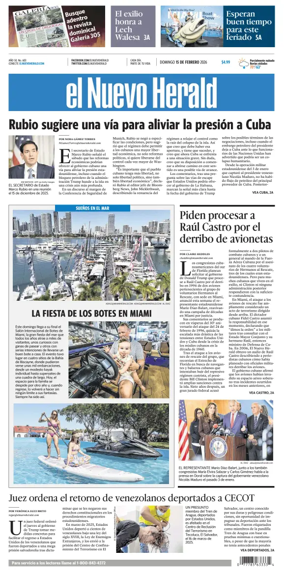 Cover of El Nuevo Herald (Sunday)