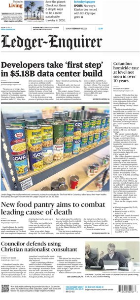 Cover of Ledger-Enquirer (Sunday)