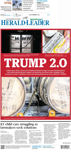 Cover of Lexington Herald-Leader (Sunday)