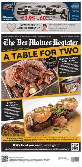 Cover of The Des Moines Register