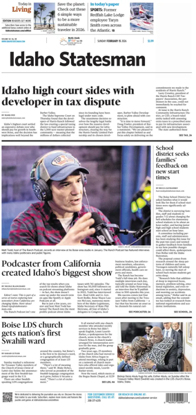 Cover of The Idaho Statesman (Sunday)