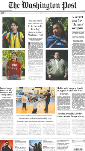 Cover of The Washington Post Sunday