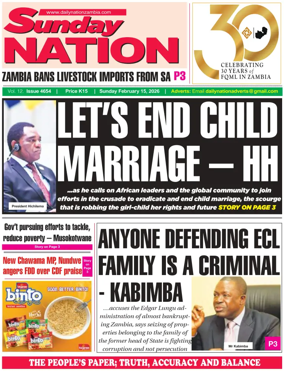 Cover of Daily Nation Newspaper