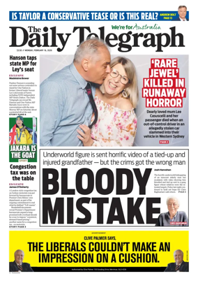 Cover of The Daily Telegraph (Sydney)