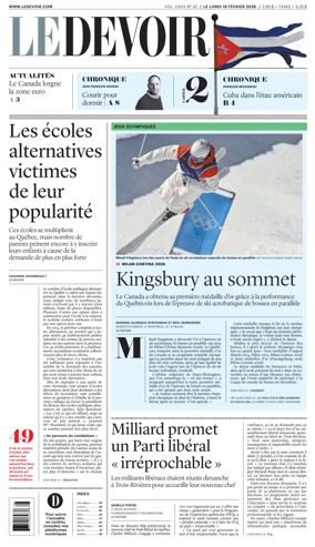 Cover of Le Devoir