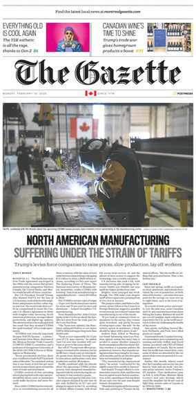 Cover of Montreal Gazette