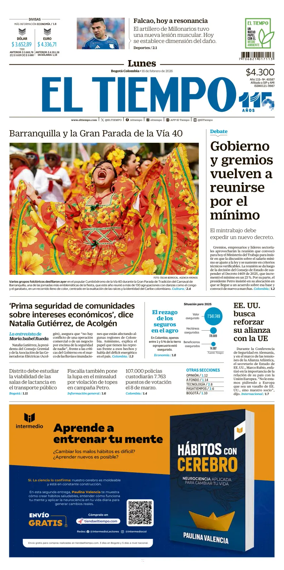 Cover of El Tiempo (Bogota)