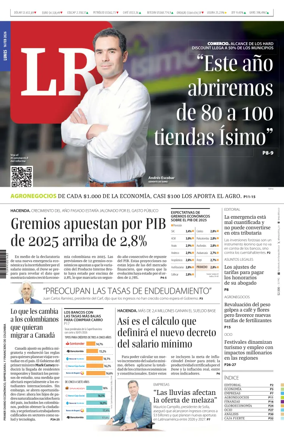 Cover of La Republica (Colombia)