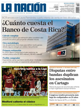 Cover of La Nacion (Costa Rica)