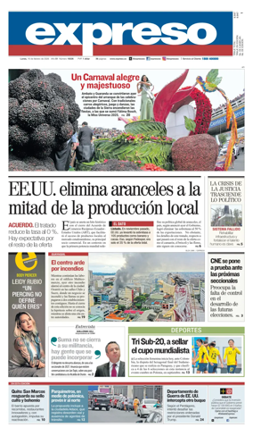 Cover of Diario Expreso