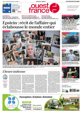 Cover of Ouest France (Les Sables-d'Olonne)