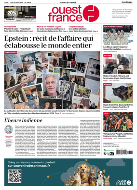 Cover of Ouest France (Ploermel)