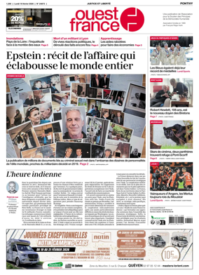 Cover of Ouest France (Pontivy)
