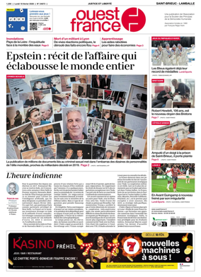 Cover of Ouest-France (Saint-Brieuc Lamballe)