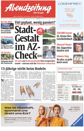 Cover of Abendzeitung Munchen