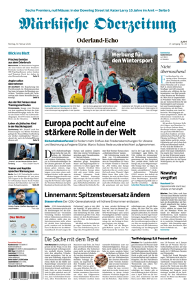 Cover of Markische Oderzeitung Oderland-Echo