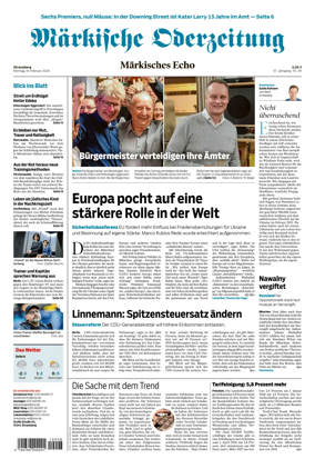 Cover of Markische Oderzeitung Strausberg